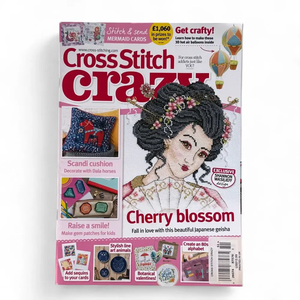 Cross Stitch Crazy Magazine Craft Stitching Patterns Printed in UK 2018